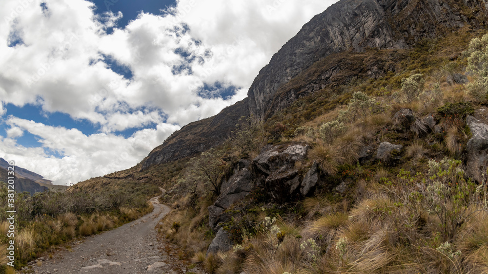 Route to Los Nevados National Natural Park in Colombia