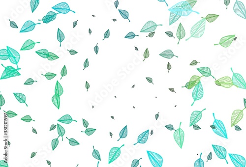 Light Green, Yellow vector sketch background.