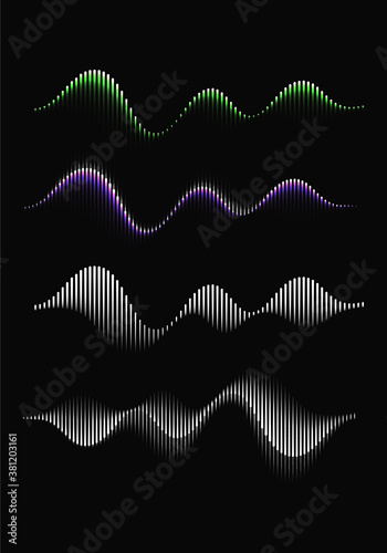 Abstract Illustration of Sound Wave Rhythm. Vector Modern Equalizer