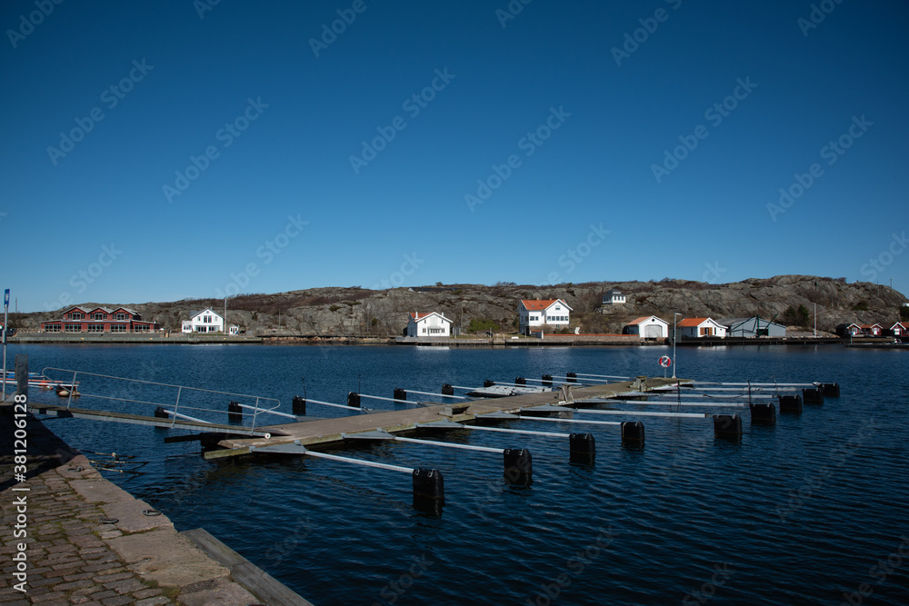 Empty boat docks at Marstrand