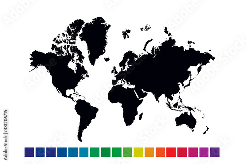 World map - Vector Stocl Illustration photo