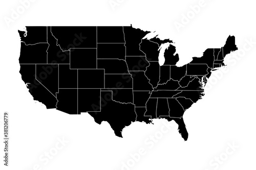 Wallpaper Mural USA Map - Stock Vector Illustration Torontodigital.ca