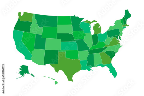 USA Map - Stock Vector Illustration