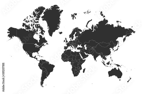 World map - Vector Stocl Illustration