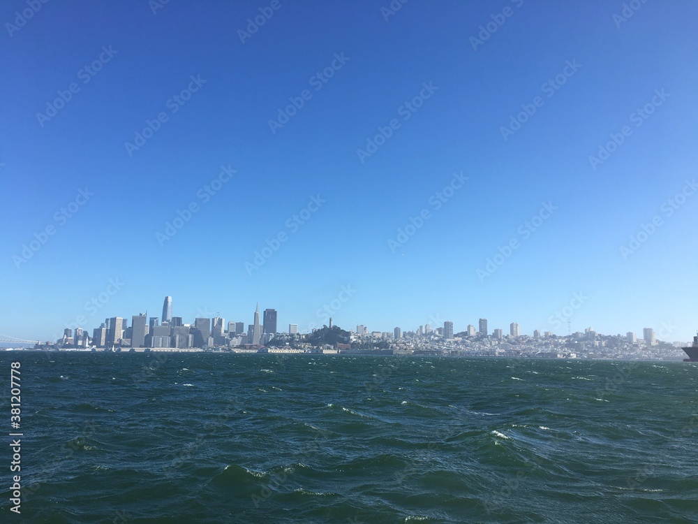 A view over the Bay Area, San Francisco, California. 