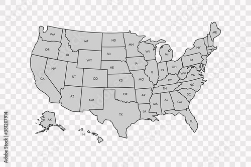 USA Map - Stock Vector Illustration
