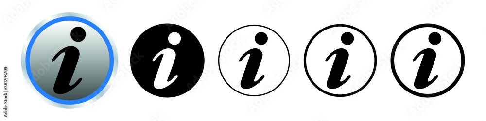 Information vector icon collection. Info icon, Black and blue information icon. Information, info simple vector icon, Help Logo, Hint Sign Information vector icon collection. Info icon, Black and blue information icon. Information, info simple vector icon, Help Logo, Hint Sign