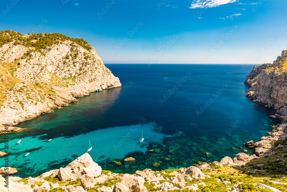 Obraz premium Cape Formentor area, coast of Mallorca, Spain
