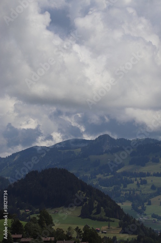clouds over the mountains