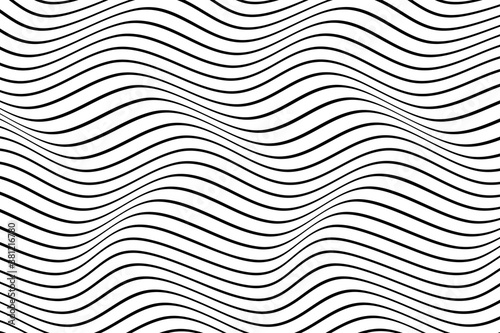Lines in modern style. Line art minimalist print. Pattern geometric style. Technology background. Creative geometric wallpaper. Cover template, banner. Black and white vector illustration.