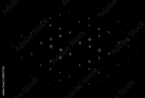 Dark Black vector template with poker symbols.