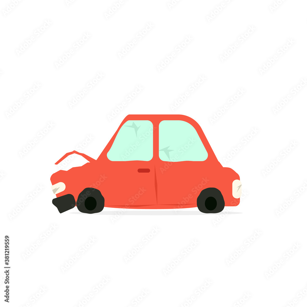 Junk car icon. Clipart image isolated on white background.