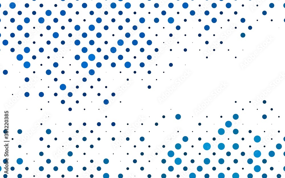 Light BLUE vector cover with spots. Modern abstract illustration with colorful water drops. Pattern for ads, booklets.