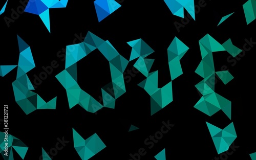 Light Blue, Green vector shining triangular template. A completely new color illustration in a vague style. Brand new design for your business.