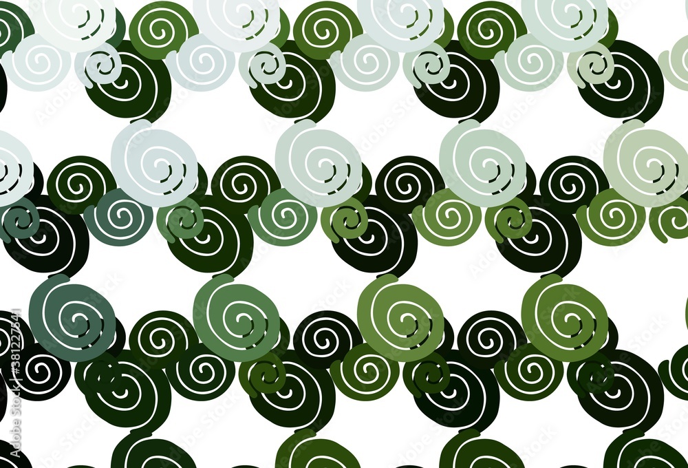 Light Green vector template with bent lines.