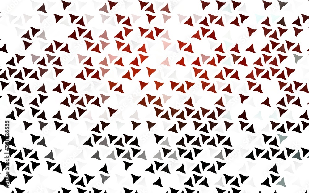 Light Red vector seamless background with triangles. Decorative design in abstract style with triangles. Trendy design for wallpaper, fabric makers.