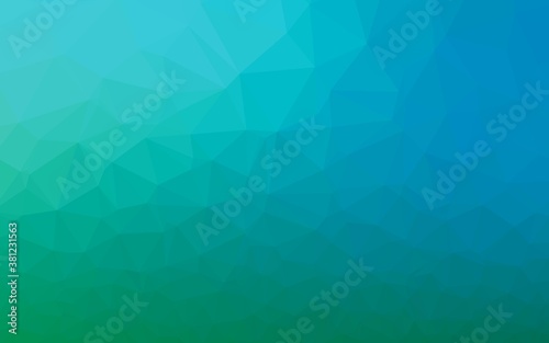 Light Blue, Green vector triangle mosaic template. A vague abstract illustration with gradient. Brand new design for your business.