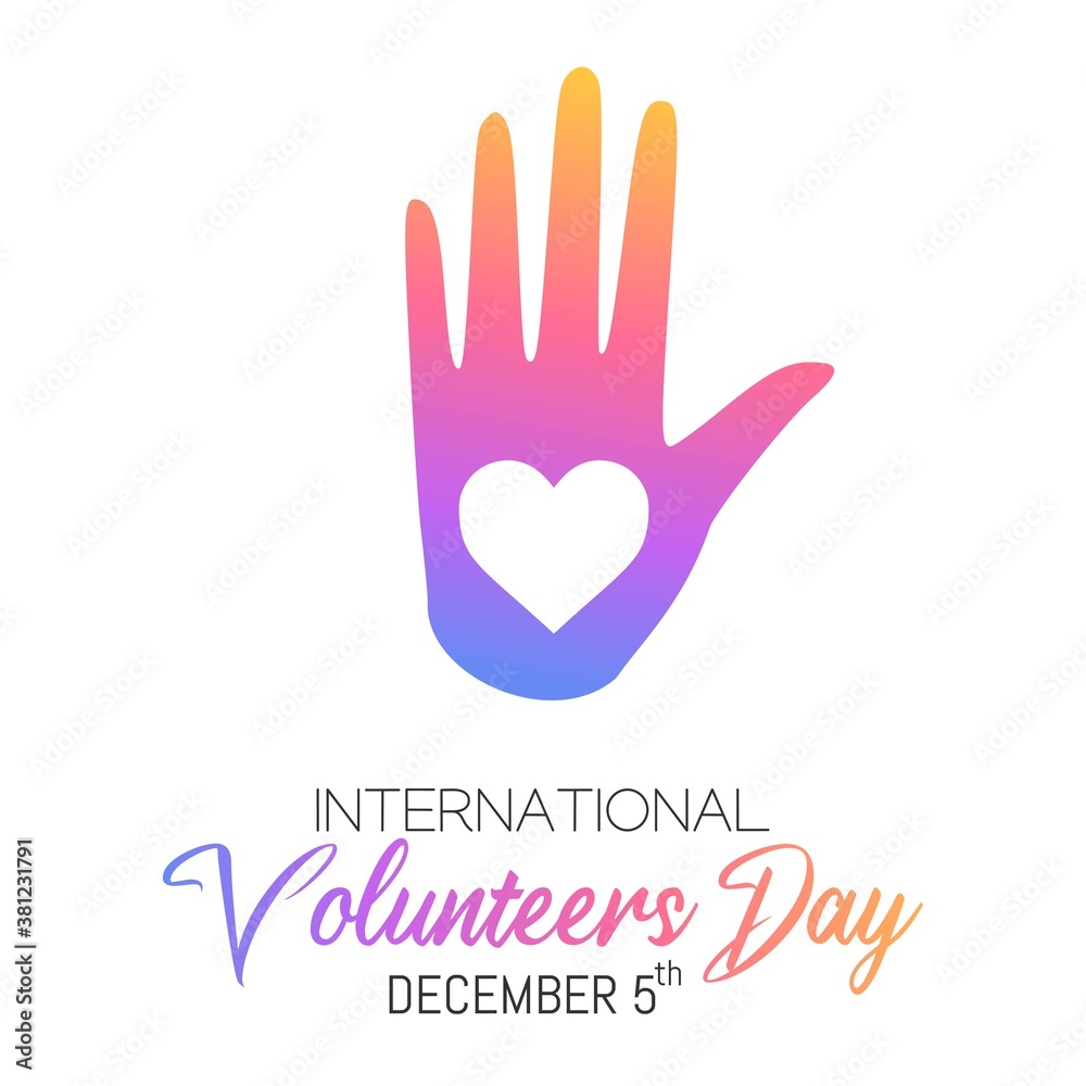 International Volunteer Day Vector Illustration. Suitable for greeting card poster and banner. International Volunteer Day Vector Illustration. Suitable for greeting card poster and banner.