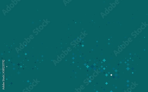 Light BLUE vector background with colored stars. Decorative shining illustration with stars on abstract template. The pattern can be used for websites.