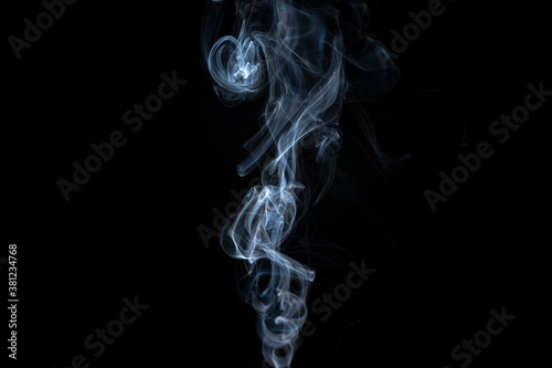 Smoke on the black background
