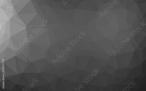 Dark Silver, Gray vector polygon abstract layout. A vague abstract illustration with gradient. Template for your brand book.