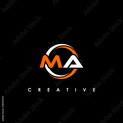 MA Letter Logo Design Template Vector
