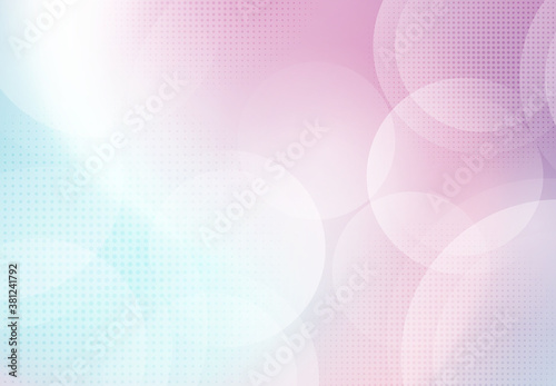 Abstract hologram colorful gradient design with halftone with bokeh circle decoration background. illustration vector eps10