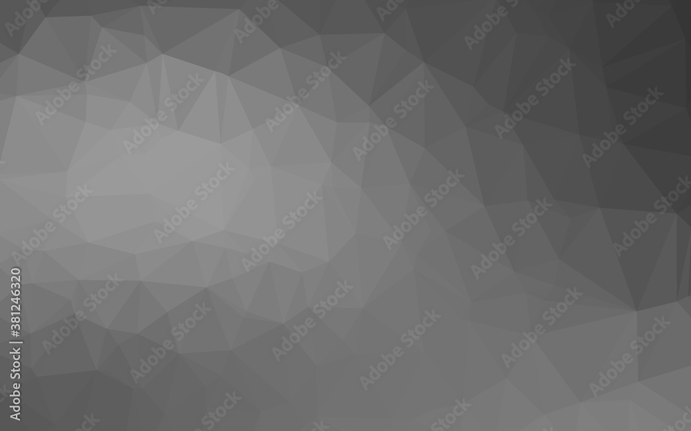 Light Silver, Gray vector blurry triangle texture. An elegant bright illustration with gradient. The best triangular design for your business.