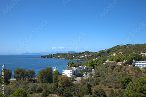 beautiful and idyllic landscape in the area of ​​Kolios on the island of Skiathos © ACHILLEFS