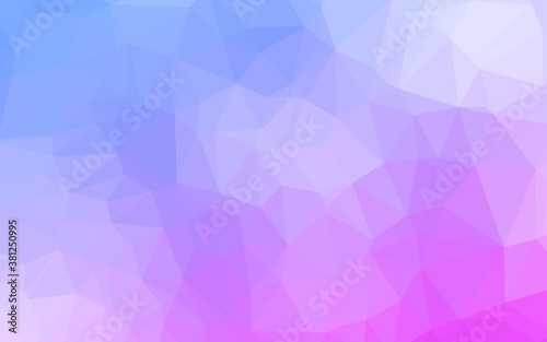 Light Pink, Blue vector polygonal pattern. Colorful abstract illustration with gradient. Triangular pattern for your business design.