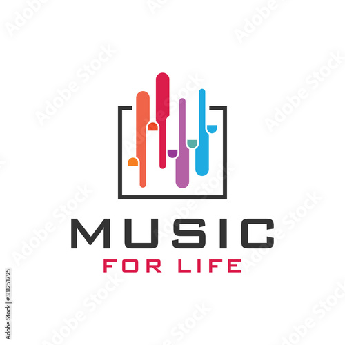 modern music entertainment logo