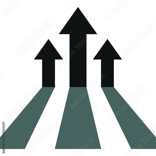 growing business sign, achievement icon, growing business symbol