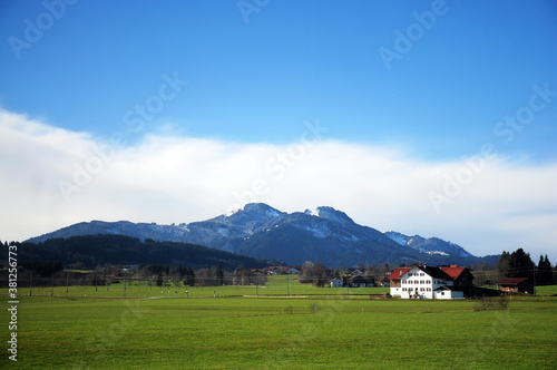 Panoramic view of field in Italy. 