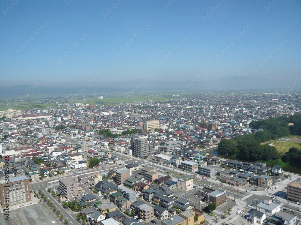 Beautiful view of Yamagata, Tohoku, Japan
