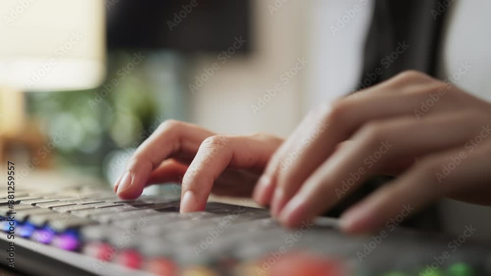 Close up of hand typing on the computer keyboard, on wooden desk. Close up of hand typing on the computer keyboard, on wooden desk.