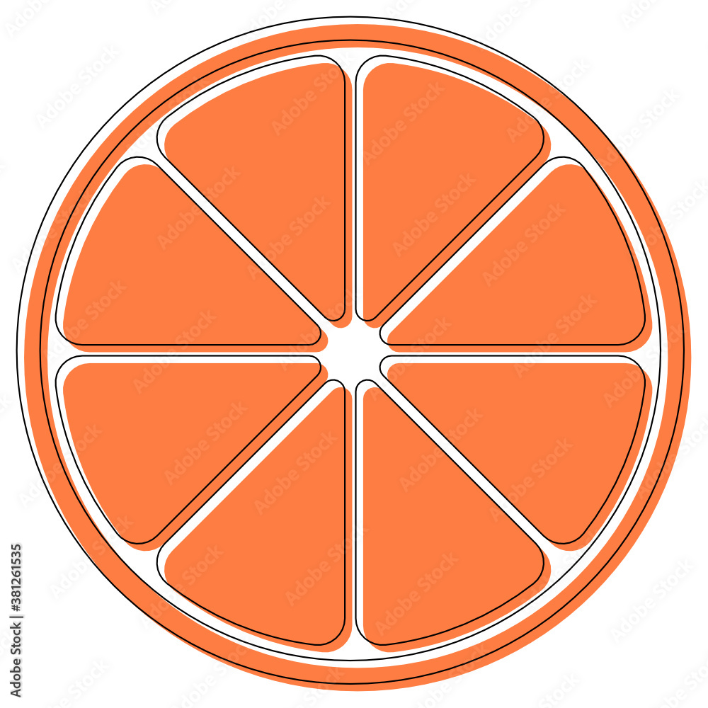 Vector illustration of grapefruit. Citrus fruit symbol Vector illustration of grapefruit. Citrus fruit symbol