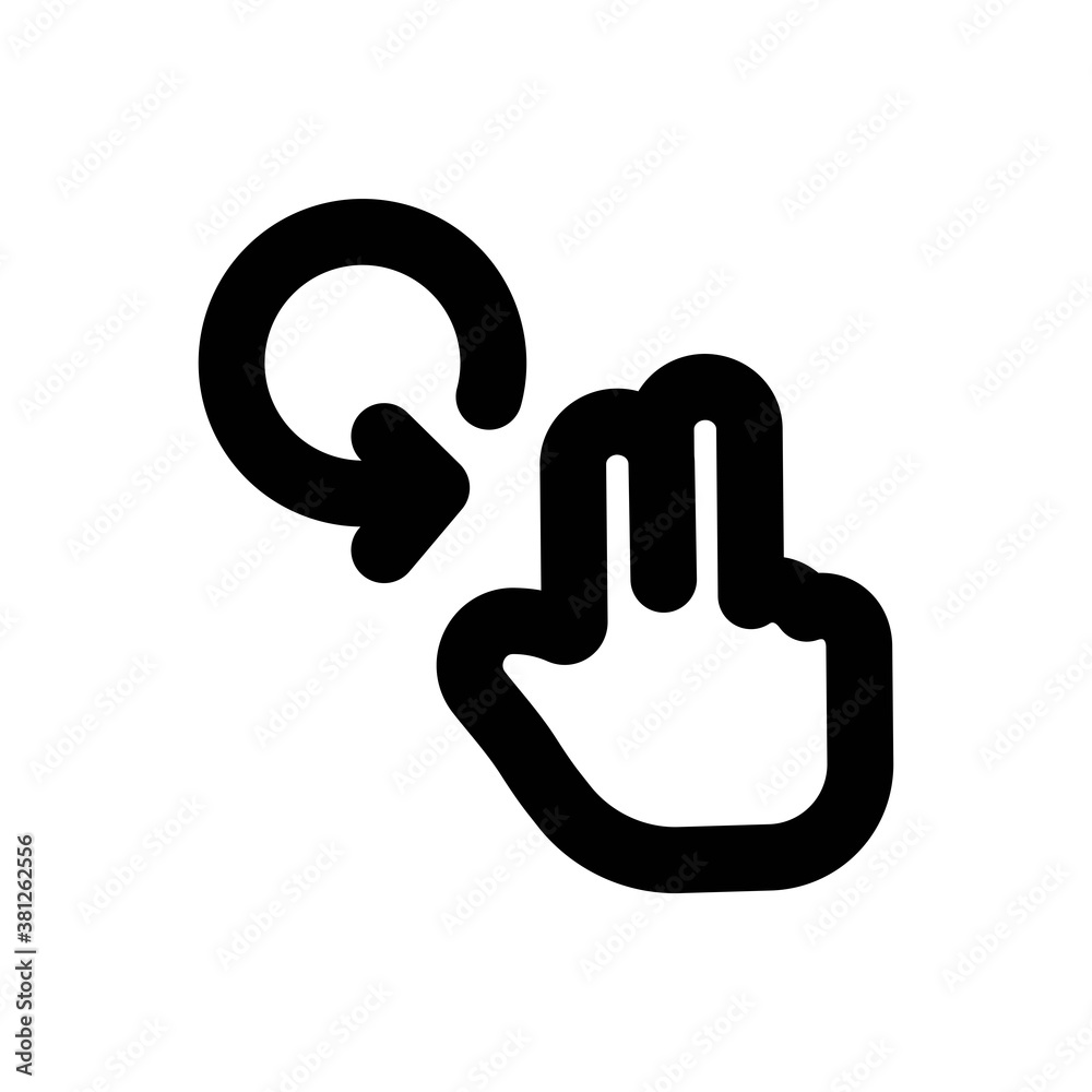 Rotate Line Icon - Vector Illustration Rotate Line Icon - Vector Illustration