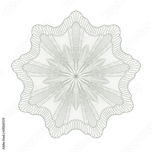 Design elements. Guilloche elements for make diploma or certificate.