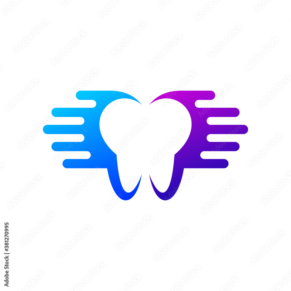 tooth and hand for dental care logo design tooth and hand for dental care logo design