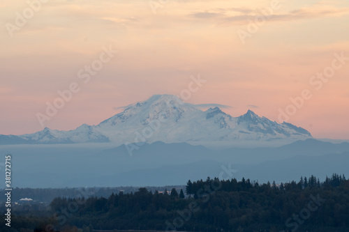 Sunset Over Mount Baker, Washington