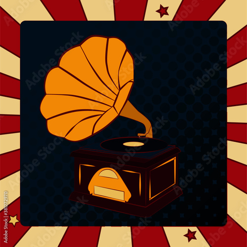 Illustration of a gramophone