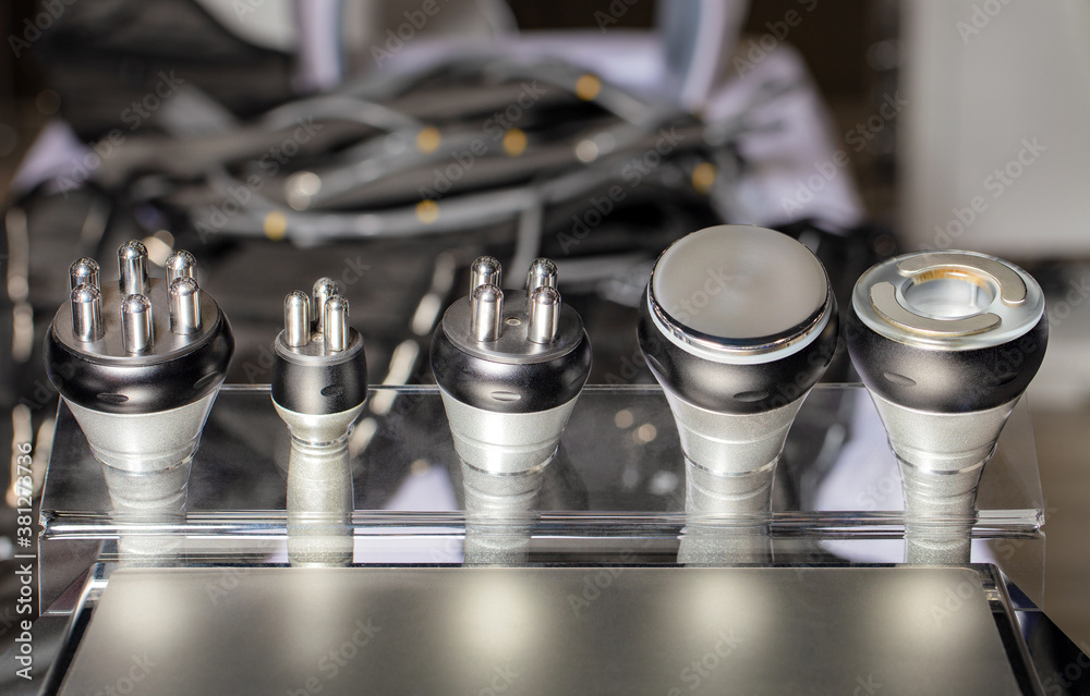 Close-up medical instruments for body shaping cosmetology, liposuction and massage. Close-up medical instruments for body shaping cosmetology, liposuction and massage.