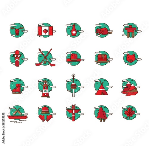 Set of canada icons