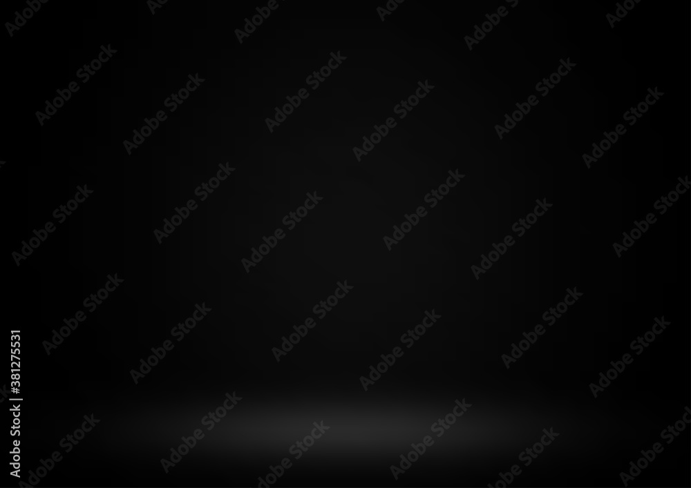 Empty black color studio room background, can use for background and product display. Banner for advertise product