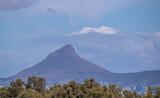 Lion's Head mountain in Cape Town South Africa viewed from the northern side of the city image in landscape format