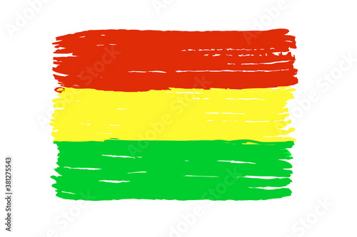 Bolivian national flag. Vector illustration