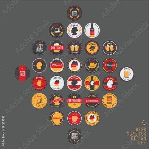 Set of Germany label icons