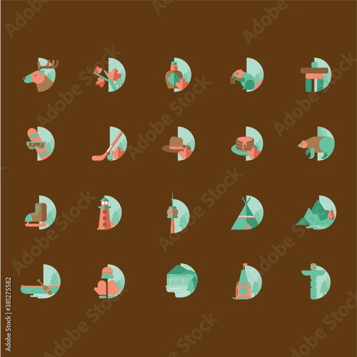 set of icons