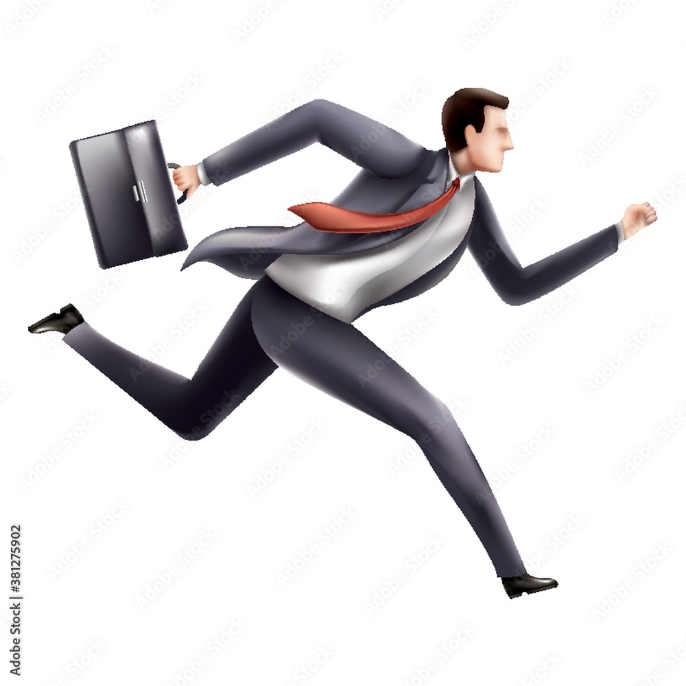 Businessman reaching goals concept Businessman reaching goals concept
