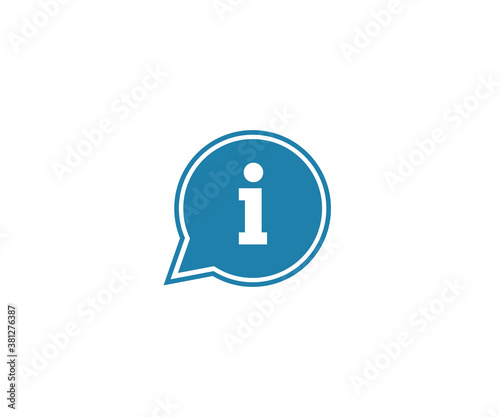 Information icon, info sign, vector illustration. Flat design.